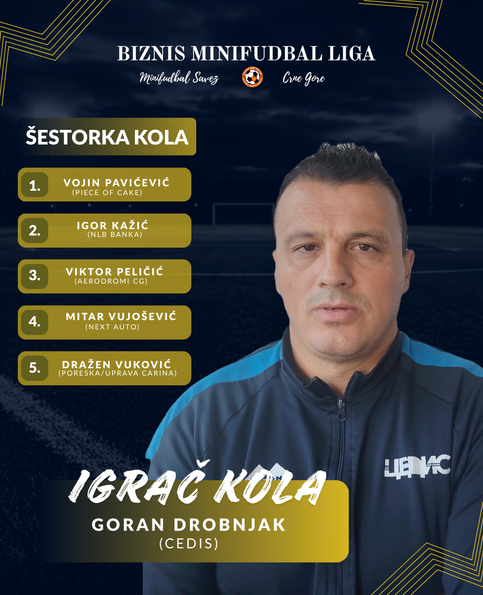 IZABRAN NAJBOLJI IGRAČ I ŠESTORKA KOLA